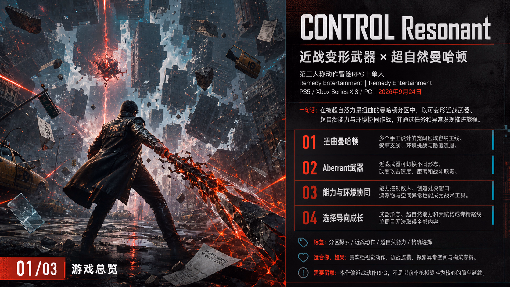 CONTROL Resonant：游戏总览