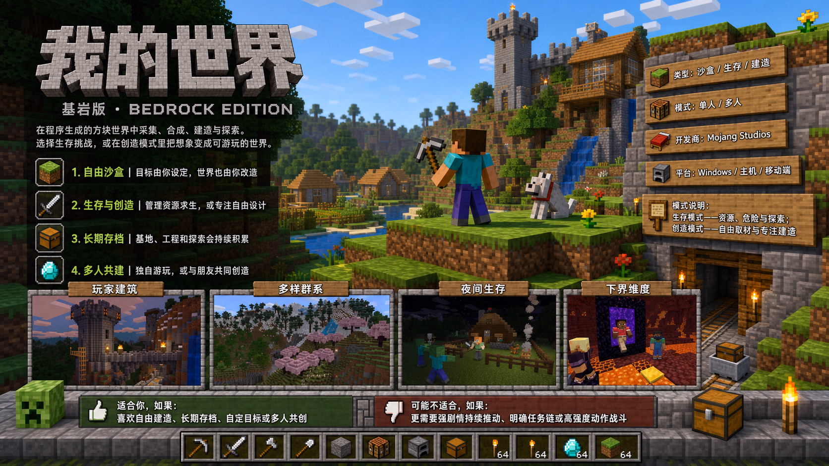 我的世界 基岩版：游戏总览