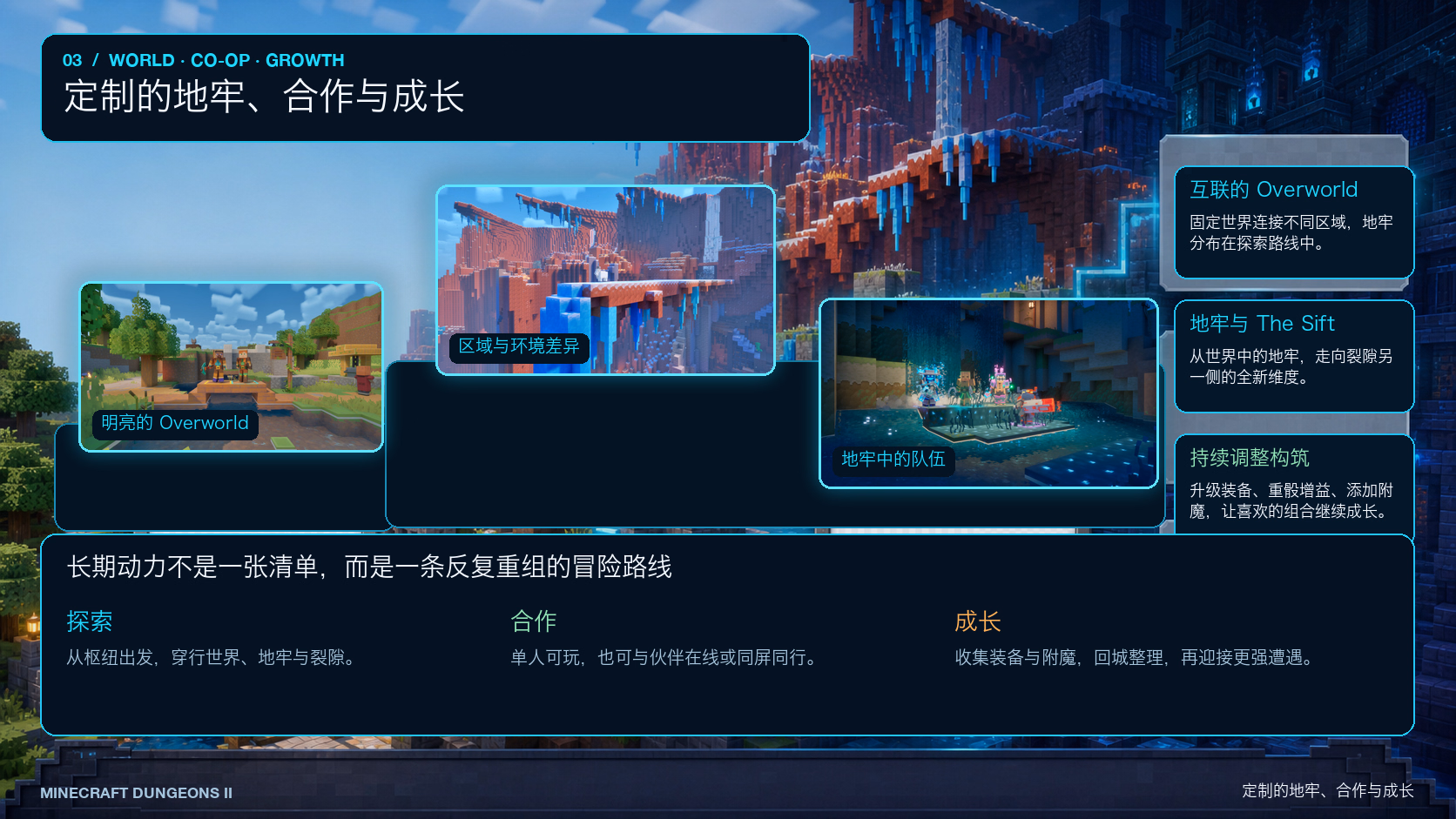 Minecraft Dungeons II：世界与内容探索