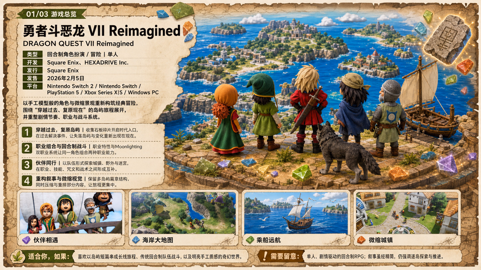 勇者斗恶龙 VII Reimagined：游戏总览