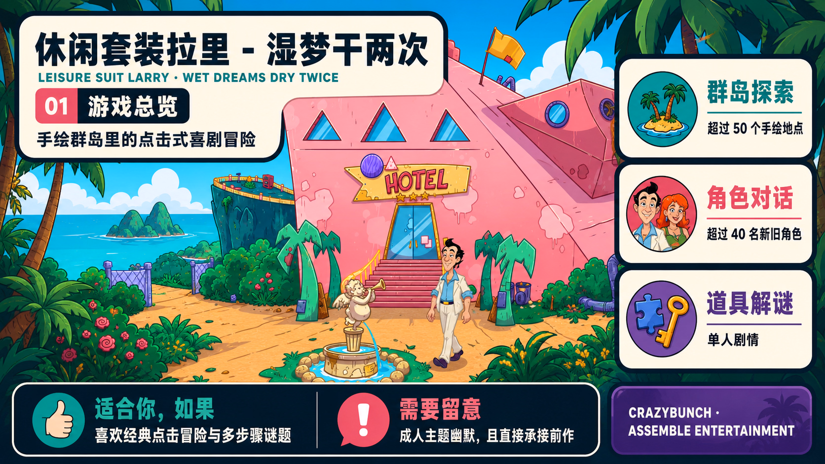 休闲套装拉里 - 湿梦干两次：游戏总览